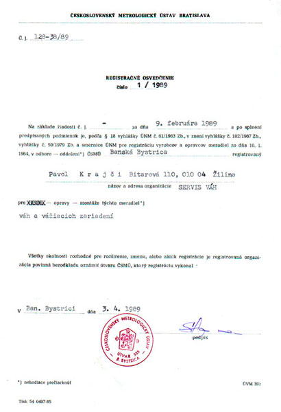 Osvedčenie